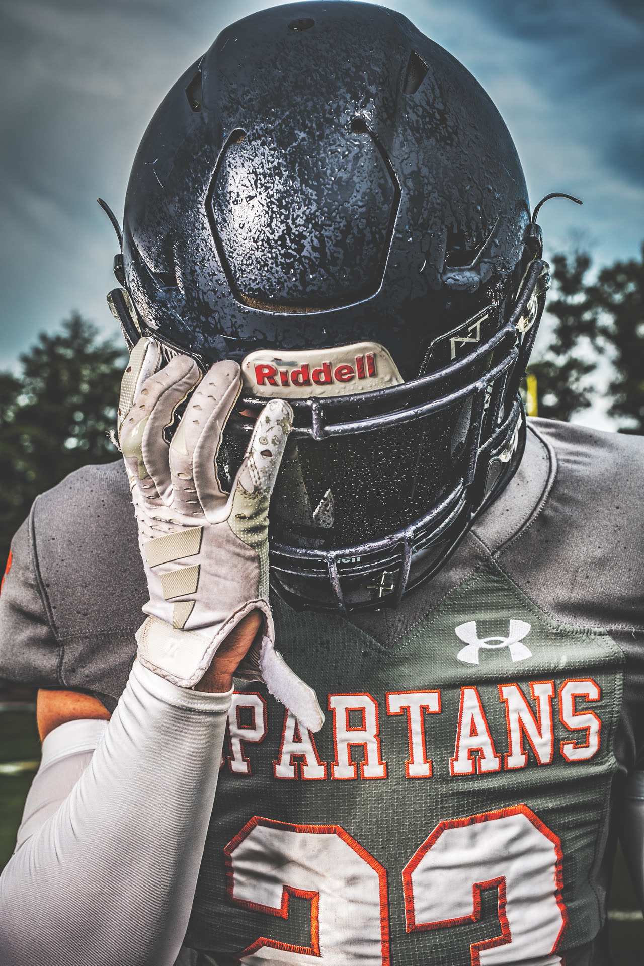 ENP Photography — Spartans football helmet portrait