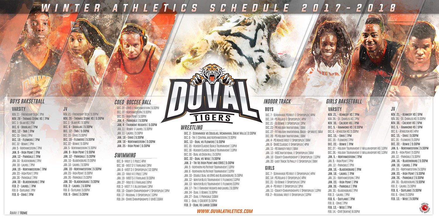 ENP Photography — Duval winter athletics schedule banner