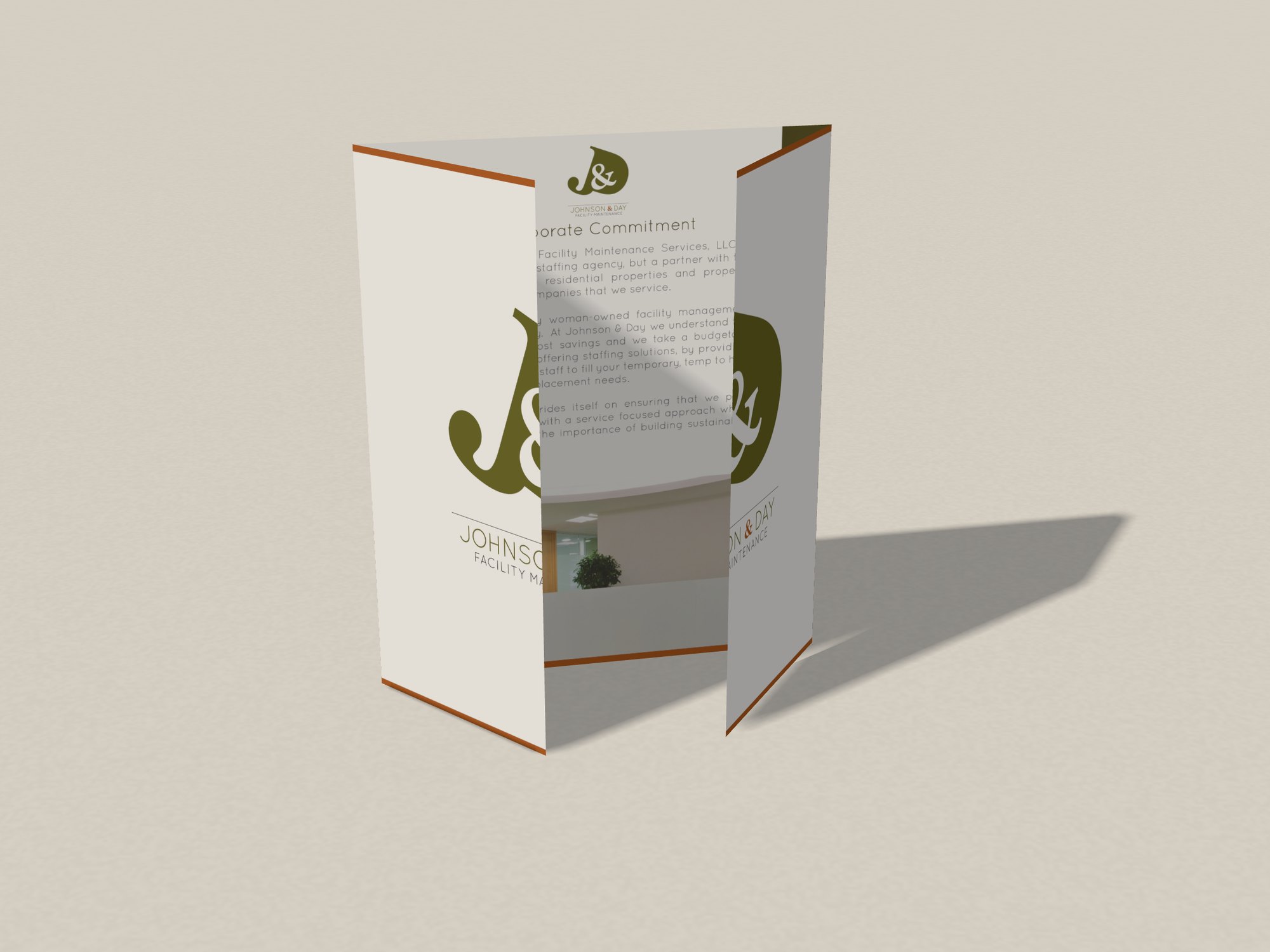 Johnson & Day — gatefold flaps opening across the J&D mark