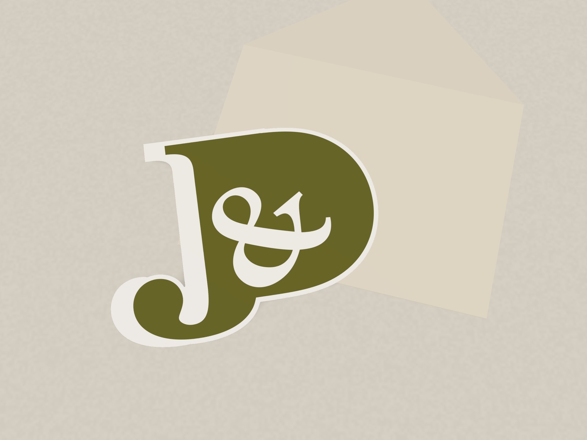 Johnson & Day — die-cut card front with envelope